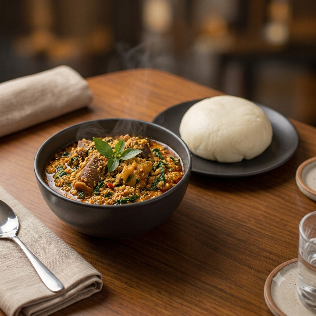 Egusi Soup & Pounded Yam